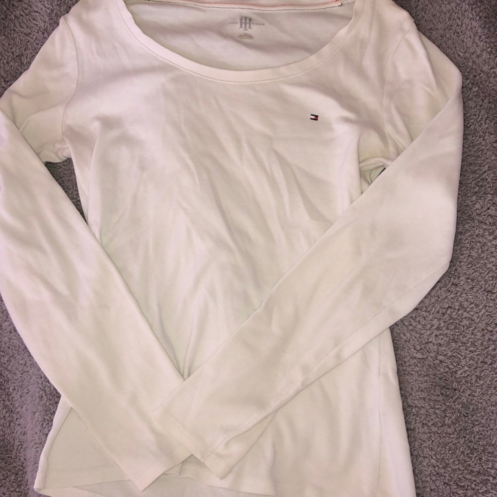 Tommy Hilfiger white long sleeved shirt